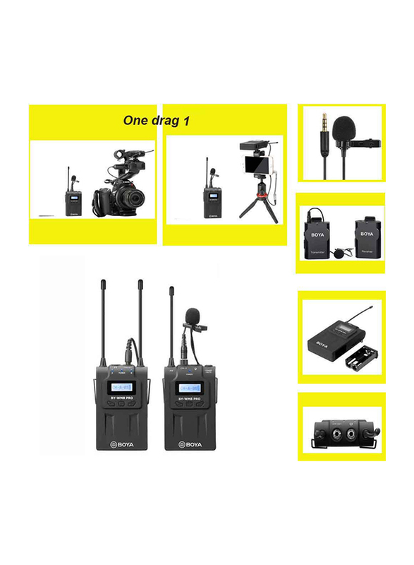 Boya BY-WM4 PRO-K5 Wireless Microphone System for Android Devices, Black